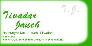 tivadar jauch business card